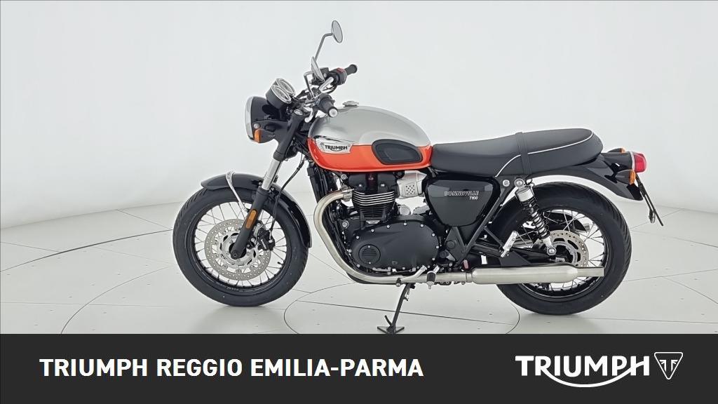 TRIUMPH Bonneville 900 T100 Aluminium/Baja Orange E5+